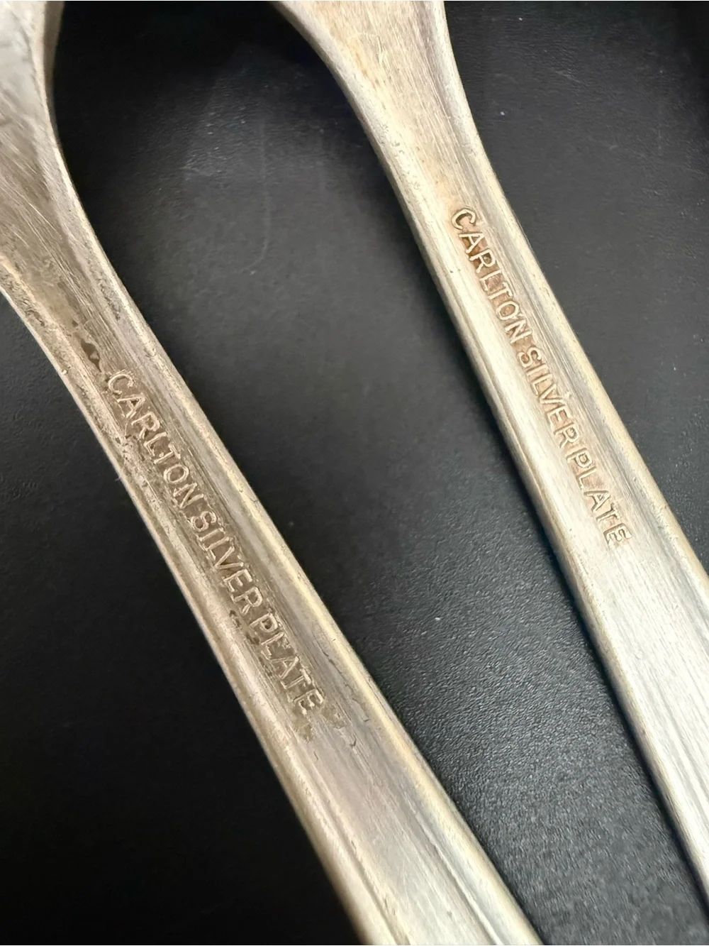 Lot 9 Vintage CARLTON Silver-plate La Rose Pattern Pastry Forks